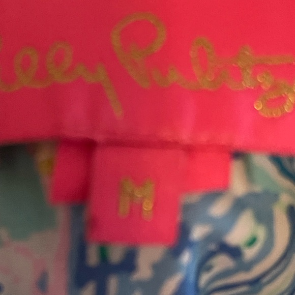 Lilly Pulitzer Pink and Blue Patterned Fabric Dress - Picture 2 of 2